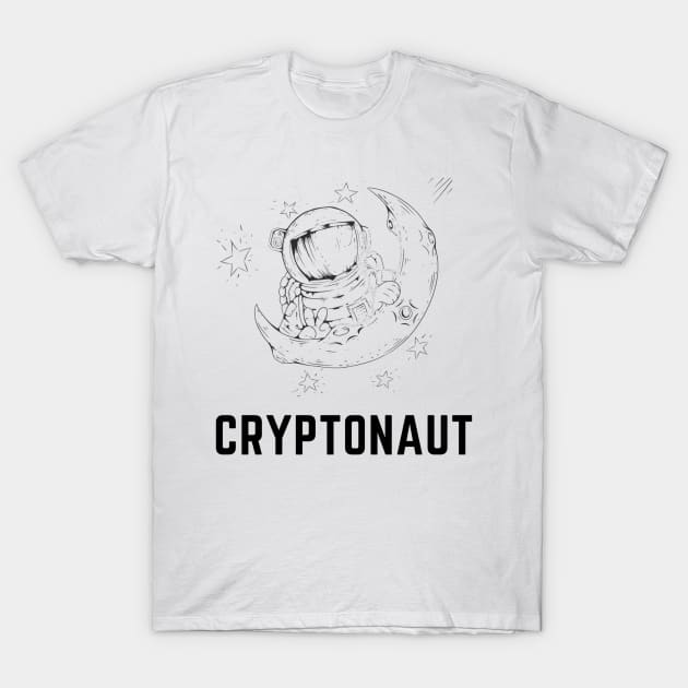 Crypto Currency Astronaut "Cryptonaut" T-Shirt by jackofdreams22